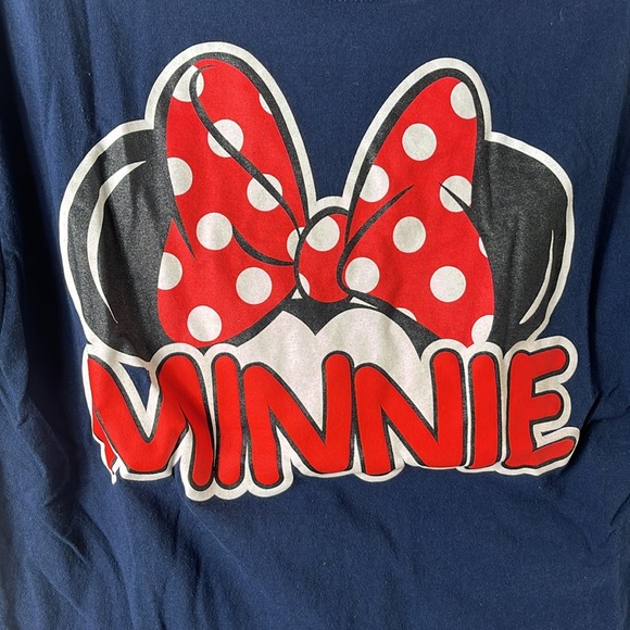 Disney Minnie blue/red polkadot print tee shirt women’s size M - Picture 2 of 7